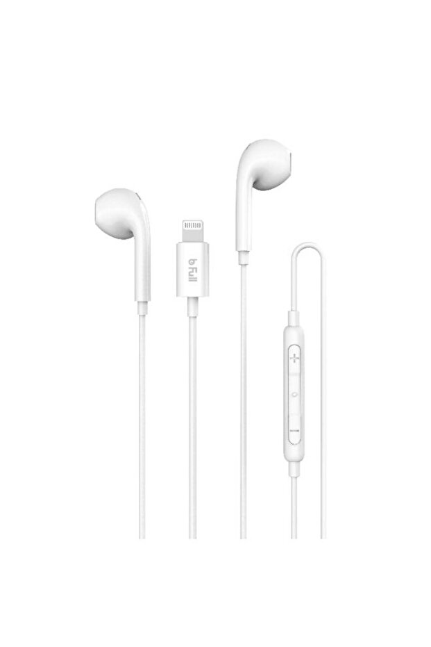 bFull BF-301 MFi Lightning Wired Earphone for iPhone & iPad – Apple Certified with Built-in Microp - 1