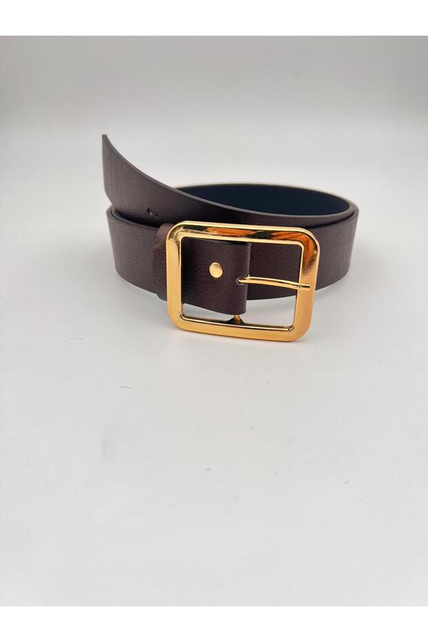 Gold Square Buckle Women's Belt, Jacket Belt, Trouser Belt.