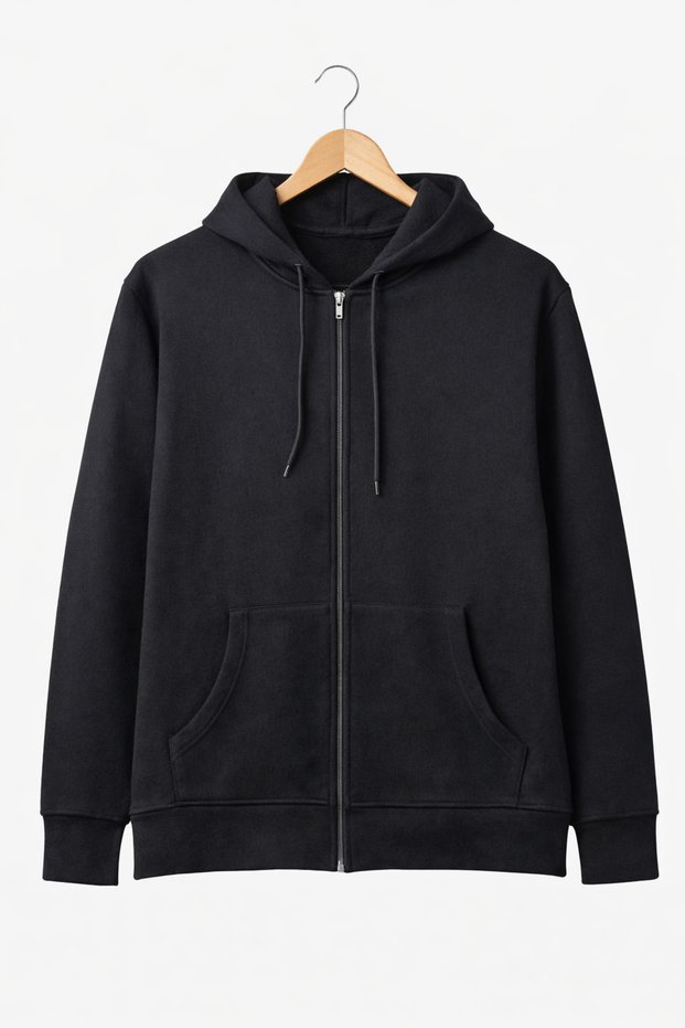 Oversize Fermuarlı Kapüşonlu Sweatshirt