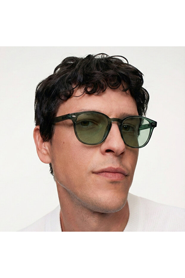 Aby Green Unisex Sunglasses