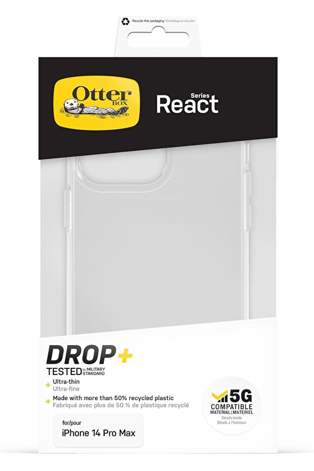 جراب حماية شفاف من سلسلة React لهاتف iPhone 14 Pro Max - 5