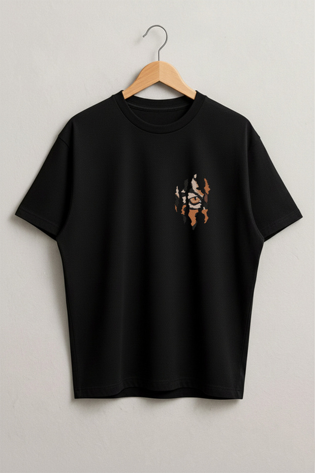 Tiger Eye Yan Printed Oversized Unisex Cotton Tshirt - T-Shirt - 1