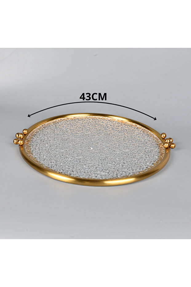 صينية تقديم دائرية من الأكريليك 43 سم - 5