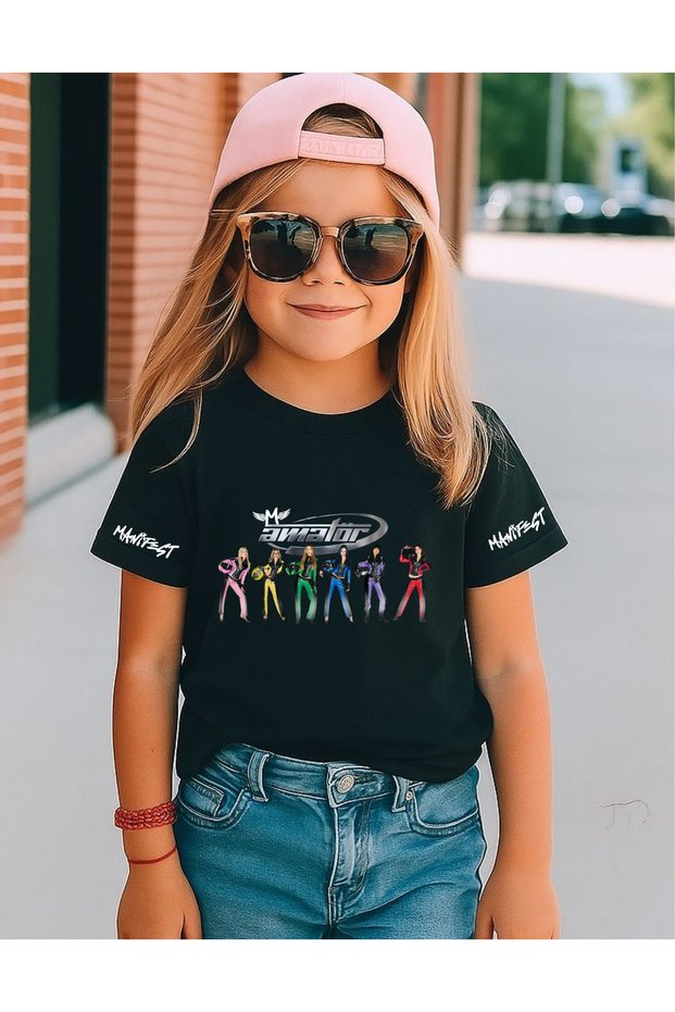Manifest Amateur Band Designed Cotton Premium Print Black Kids T-Shirt
