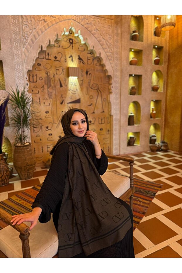 V DESEN ÇİFT TARAFLI ŞAL - 1