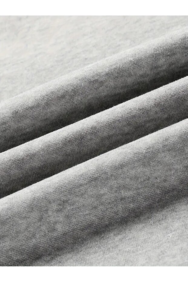 Unisex Mlano Italy Printed Crew Neck Oversized Top and Bottom Set Jogger Cotton Tracksuit Set - 6