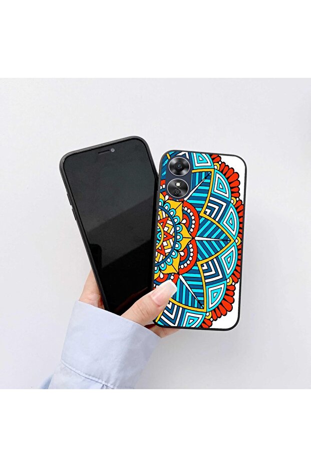 Mandala Pattern Protective Case for Oppo A17 - 5