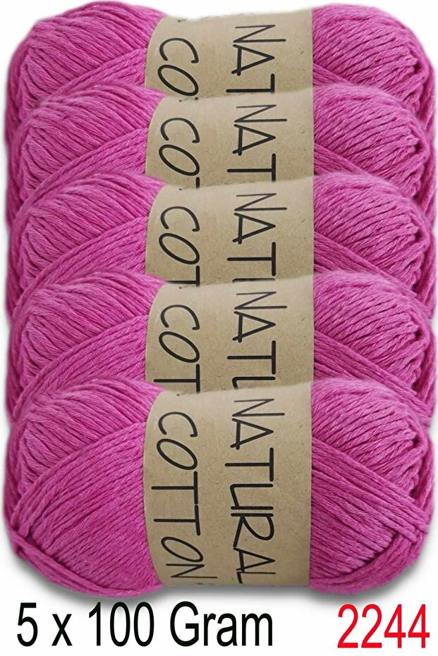 Diva Natural Cotton 2244 Dark Pink (Pack of 5)