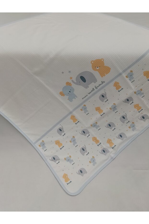 100% Cotton Combed Multi-Purpose Baby Blanket - Minituffy, 90X90Cm, Natural Special Texture, Soft - 5