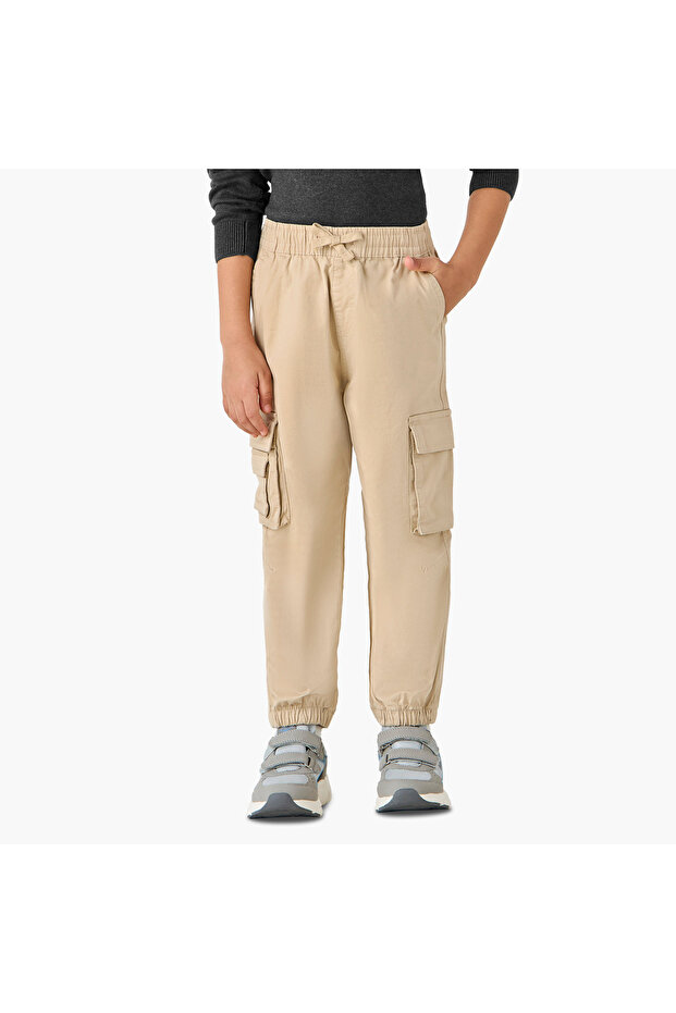 السراويل البضائع الصلبة مع جيوب - 1