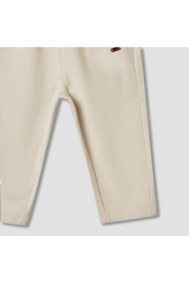 بنطال سادة بحزام خصر مطاطي - 4