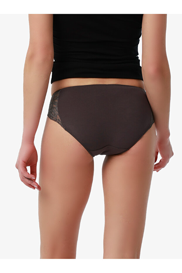 Kadın Modal Elastan Slip 1448 - Antrasit - 2