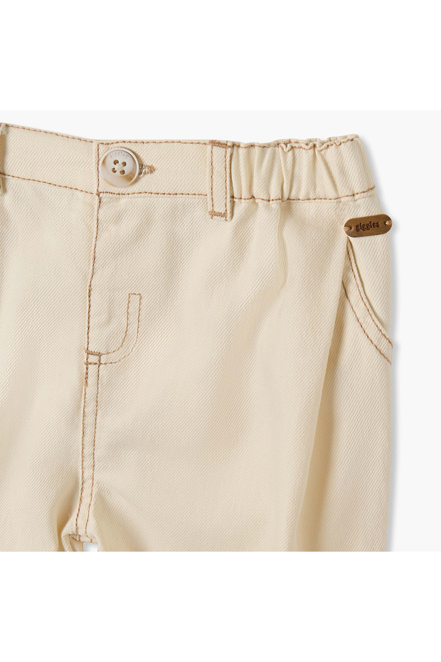 Solid Pants with Pockets - 3