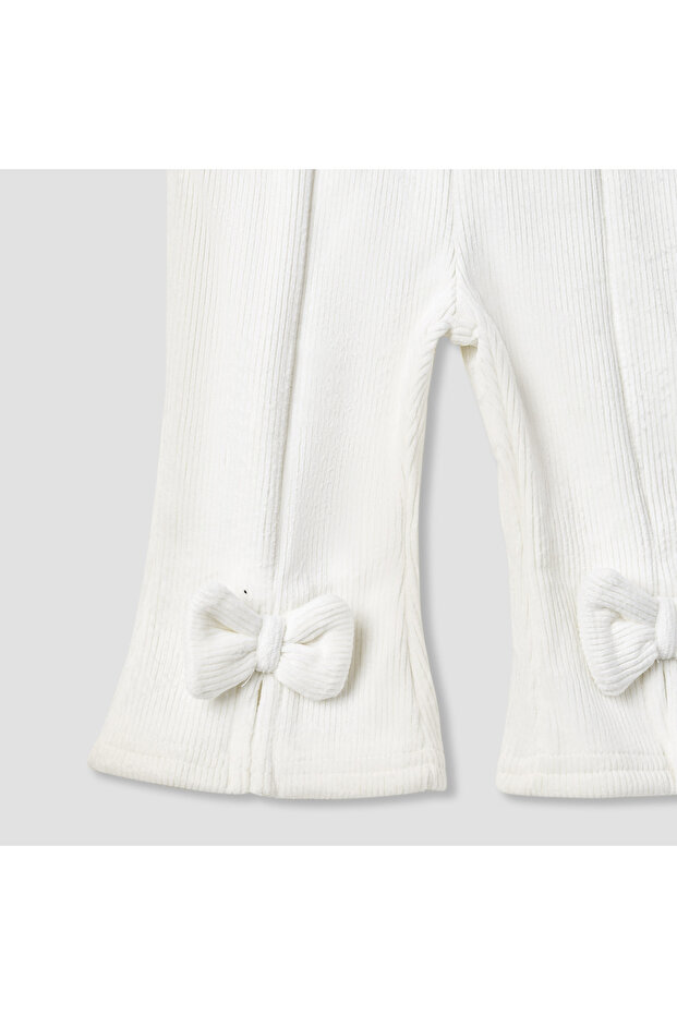 بنطال رياضي مطاطي مزين بفيونكة - 2