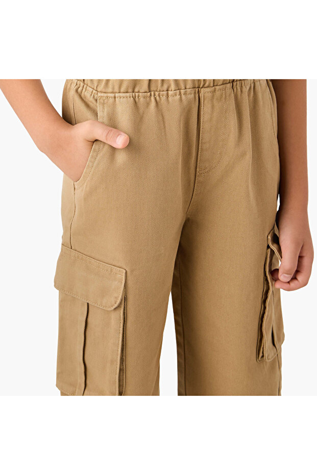 Solid Joggers with Pockets - 4