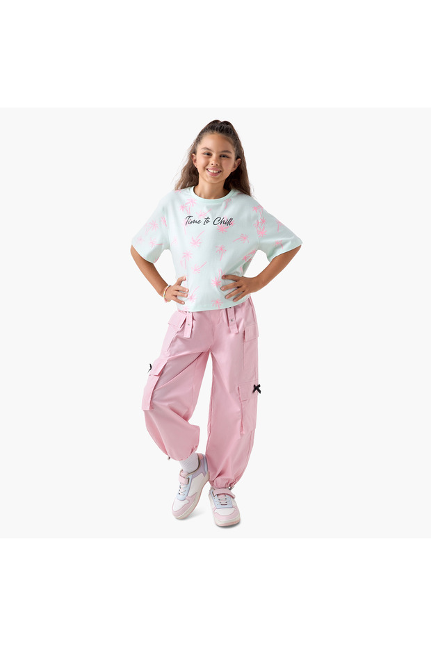 Solid Pants with Pockets and Semi-Elasticated Waistband - 2