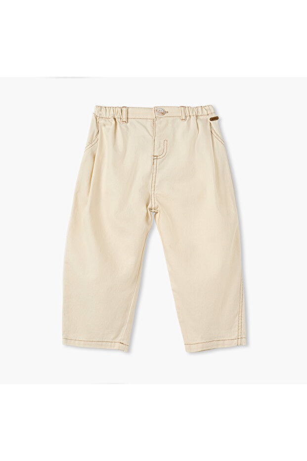 Solid Pants with Pockets - 1