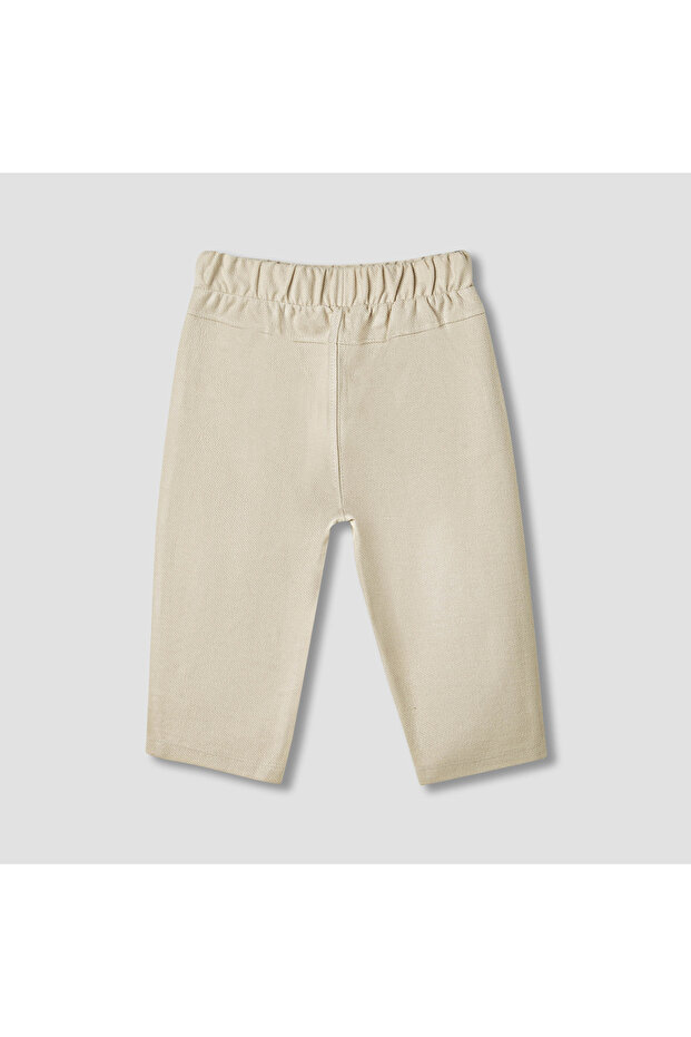 بنطال سادة بحزام خصر مطاطي - 2