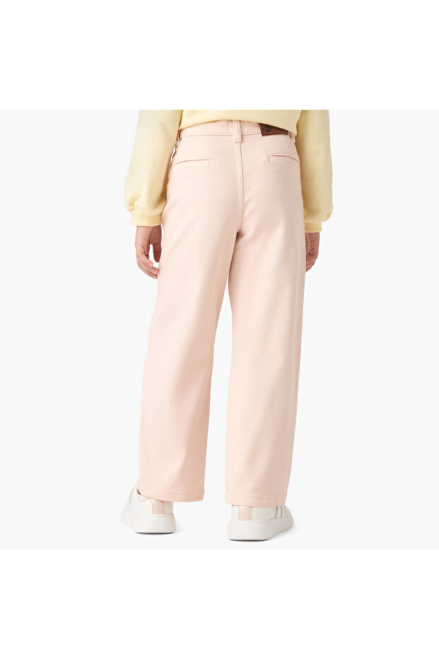 بنطال أرجل واسعة موحد مع جيوب مرصعة - 3