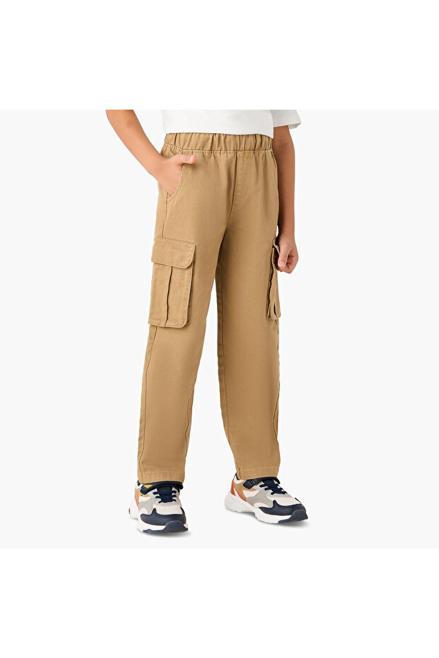 Solid Joggers with Pockets - 1