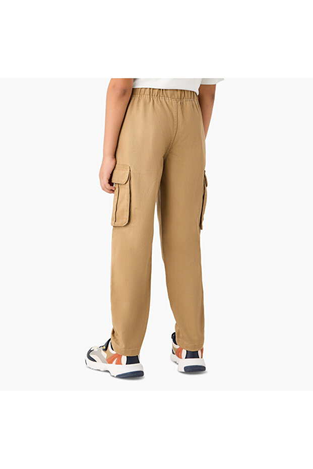 Solid Joggers with Pockets - 3