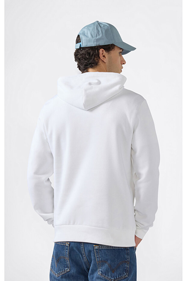 Hooded Sweatshirt Erkek Beyaz  Sweatshirt - 221809-WW001 - 2