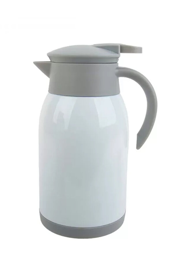1000ml Stainless Steel Vacuum Flask - Insulated Coffee Carafe & Tea Thermal Pot - White BB2140