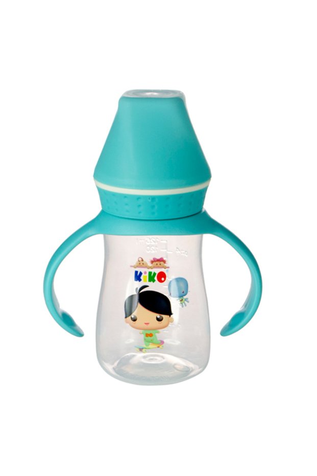 FEEDING BOTTLE WITH SILIOCNE NIPPLE 125 ML-Blue