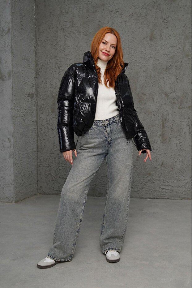 Kadın Basıc Mont 3950 Siyah - 2