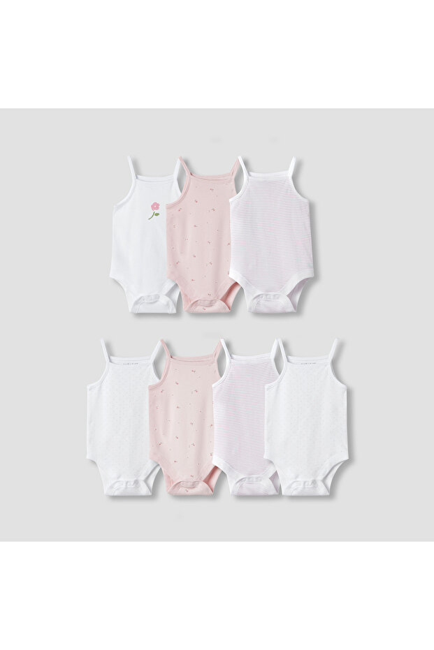 Assorted Sleeveless Bodysuits - Set of 7