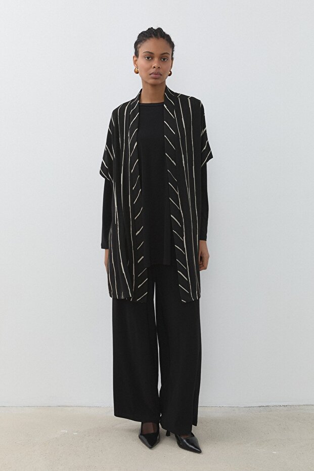 Örme 3 'lü Takım Siyah - 1