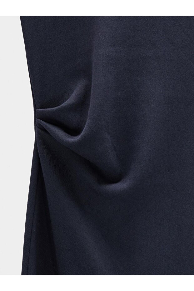 Drapeli Midi Elbise - 7