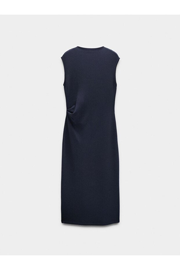 Drapeli Midi Elbise - 6