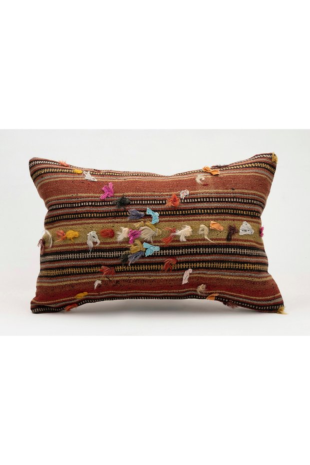 Vintage Pillow Cushion Cover Made from Handmade Old Kilim, 40X60 Cm, Wool