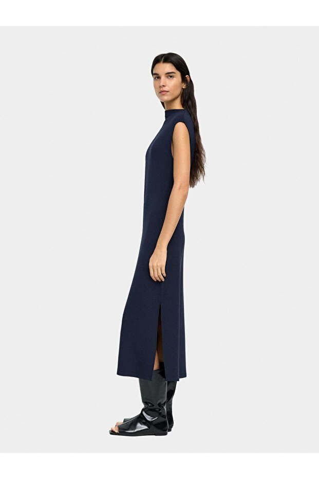 Drapeli Midi Elbise - 3