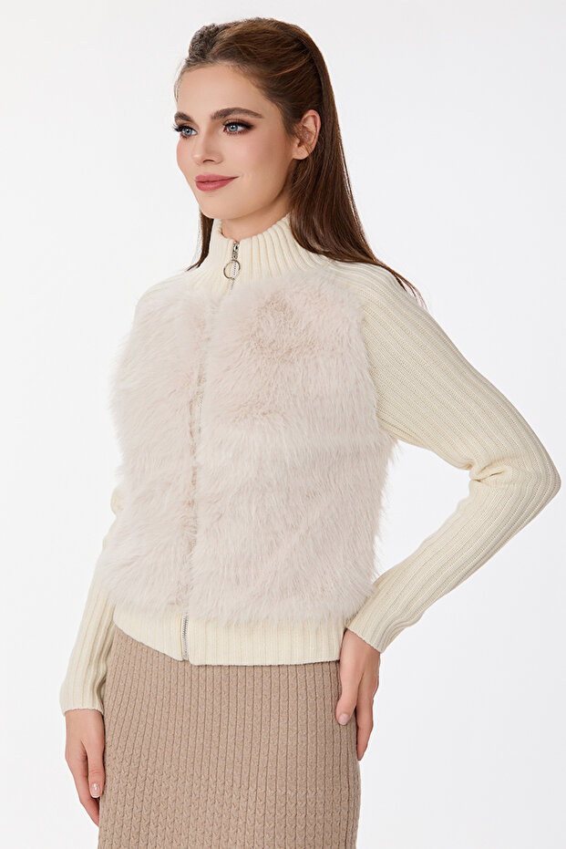 Wool and fur jacket - 4
