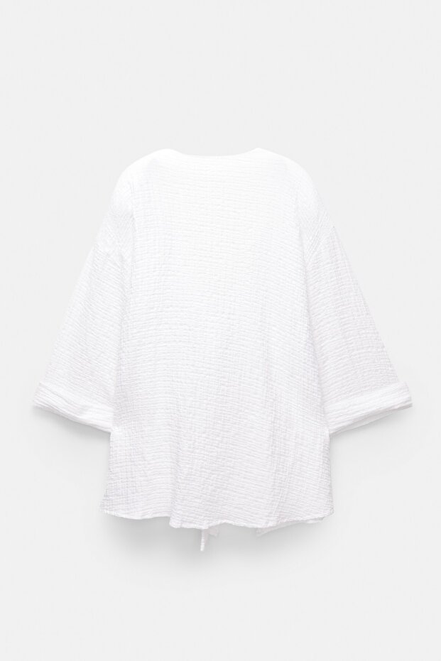 Önü düğümlü rustik bluz - 3