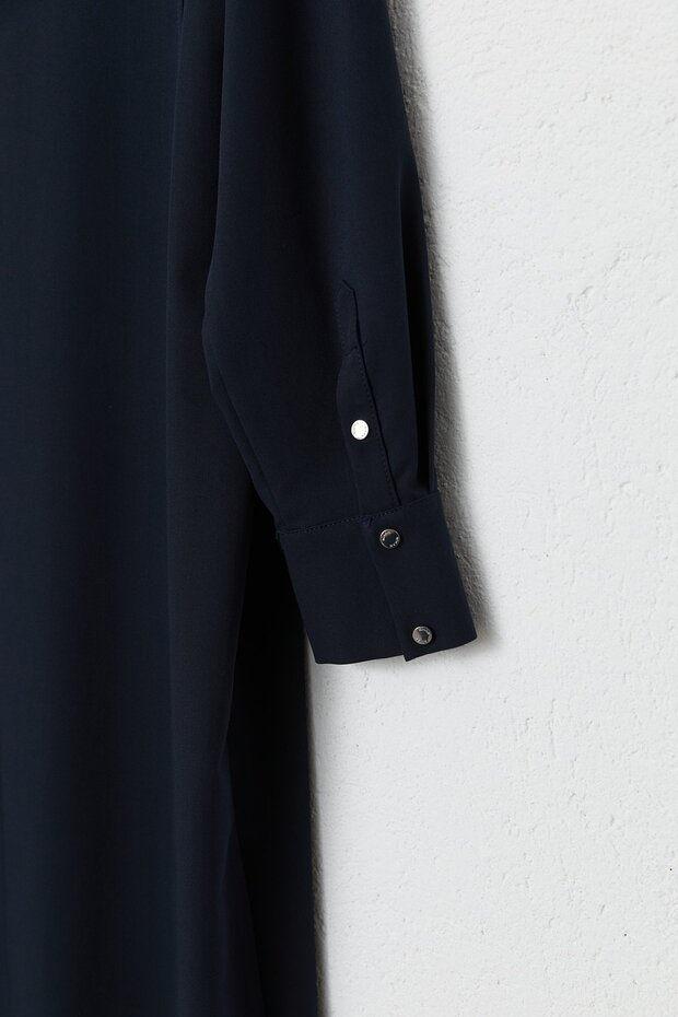 Büyük Beden Basic Tunik Lacivert - 4