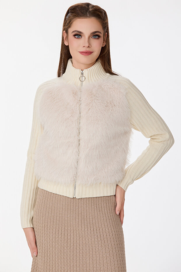 Wool and fur jacket - 8