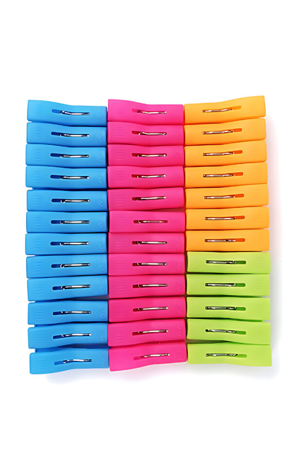 Heavy-Duty 24-Piece Cloth Clip Set - Durable Windproof Laundry Pegs for Clothes & Linens,BB2588
