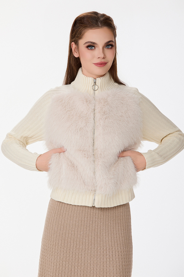 Wool and fur jacket - 7