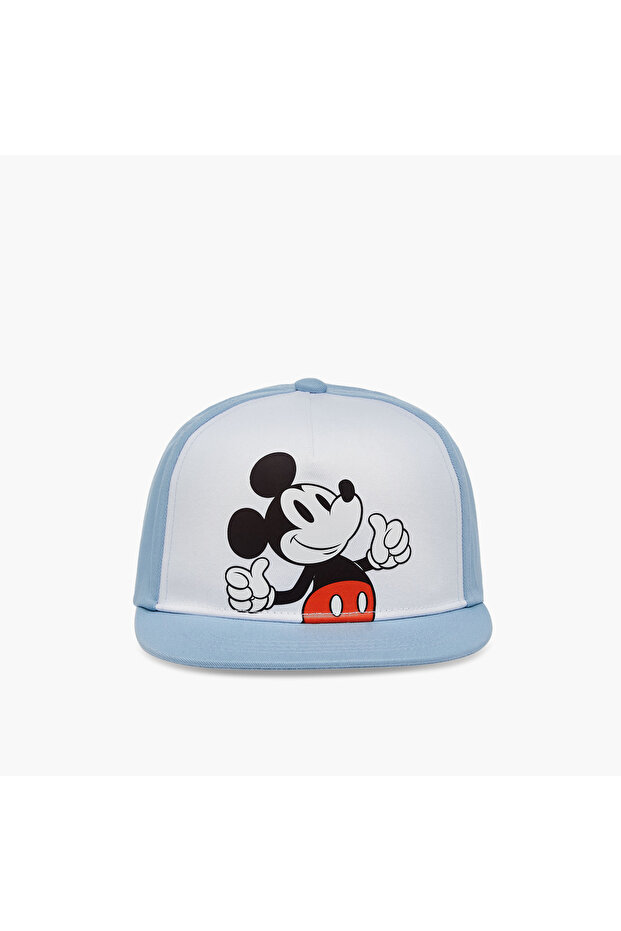 قبعة مزينة بطبعة ميكي ماوس مع إغلاق بخطاف وحلقة - 1