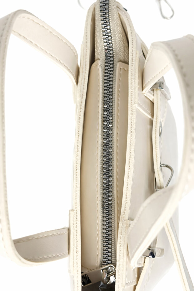 Mini El ve Çapraz Çanta - Ekru - 3