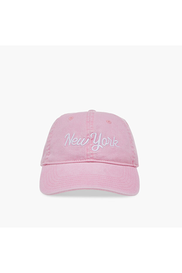 Embroidered Cap with Hook and Loop Closure - 1