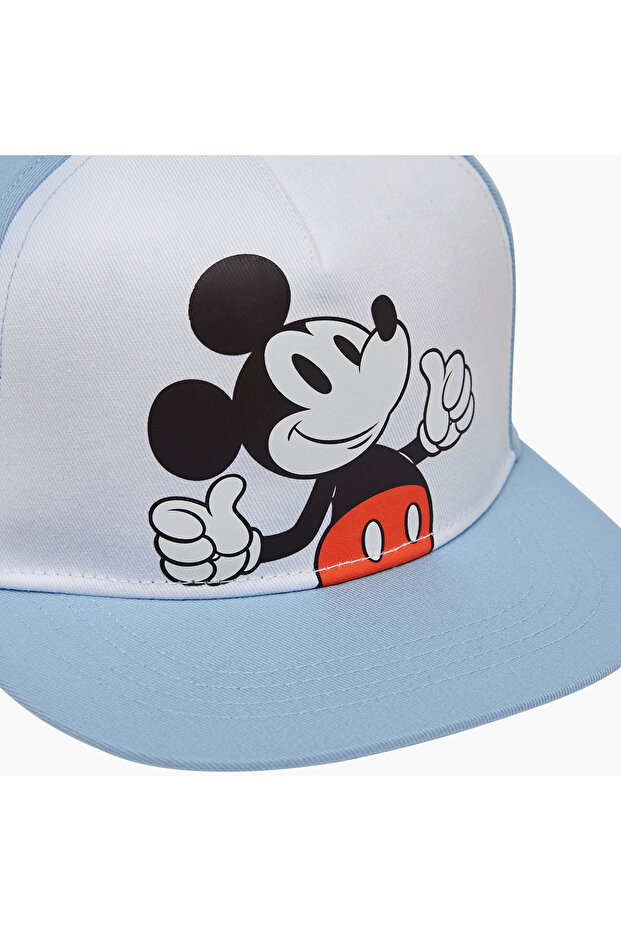 قبعة مزينة بطبعة ميكي ماوس مع إغلاق بخطاف وحلقة - 5