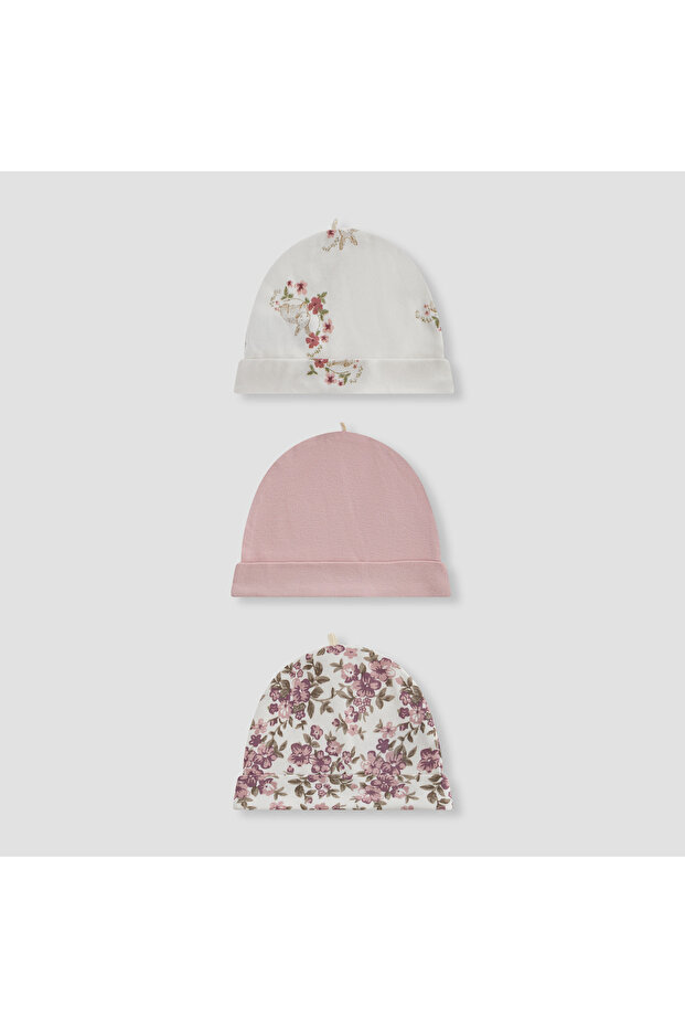 Printed Beanie Cap - Set of 3
