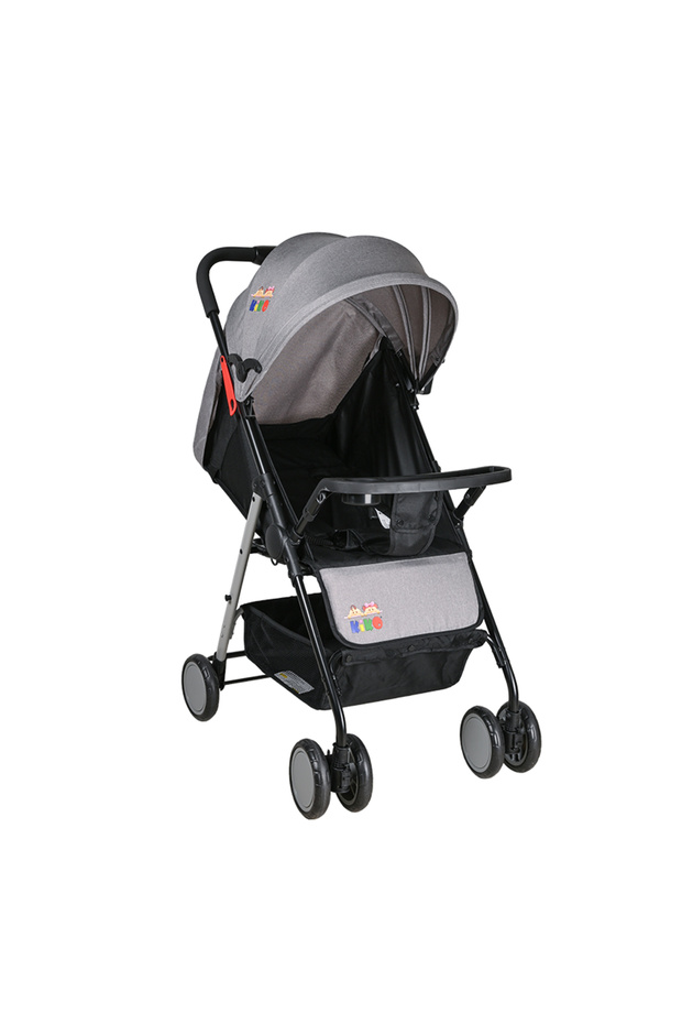 COMFORTABLE STROLLER 6WHEELS ( 0 M+ ) Gray