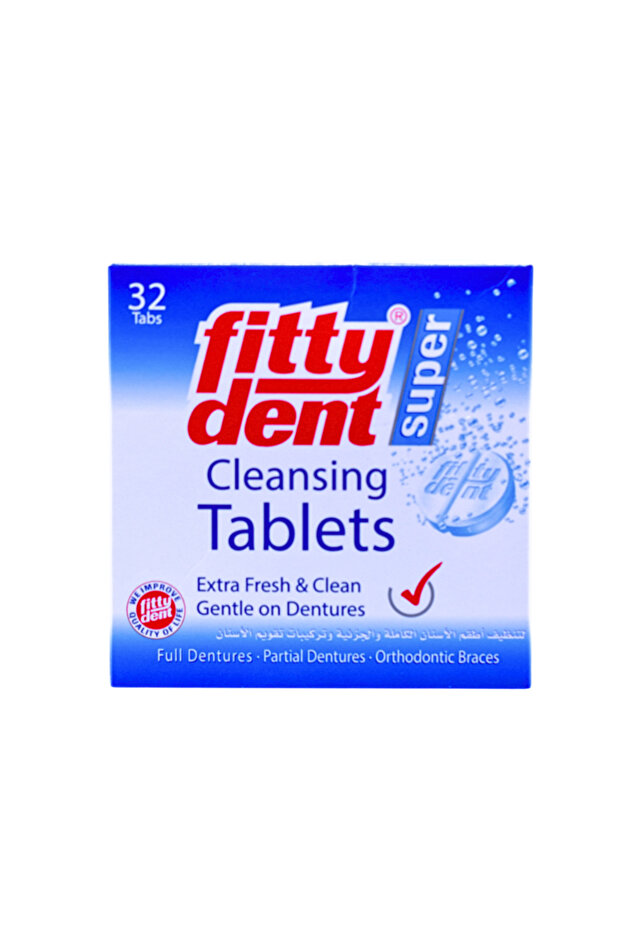 FITTY DENT CLEANSING TABLETS FOR DENTURES 32TAB - 1