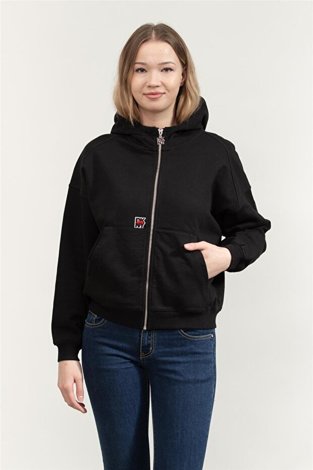 Kadın Kapüşonlu Sweatshirt - 1