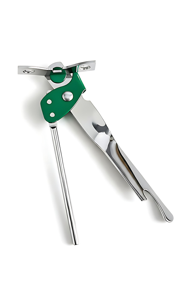 Stainless Steel Manual Can Opener - Heavy Duty Smooth Edge Tin Opener - Green BB3765